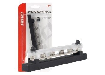 Amio - ΜΠΑΡΑ ΚΑΛΩΔΙΩΝ / ΤΕΡΜΑΤΙΚΟ 4 ΘΕΣΕΩΝ M6 max 48V - 1 Τεμ. (03808/AM)