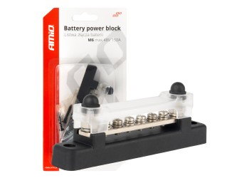 Amio - ΜΠΑΡΑ ΚΑΛΩΔΙΩΝ / ΤΕΡΜΑΤΙΚΟ 6 ΘΕΣΕΩΝ M6 max 48V - 1 Τεμ. (03809/AM)