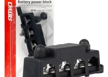 Amio - ΜΠΑΡΑ ΚΑΛΩΔΙΩΝ / ΤΕΡΜΑΤΙΚΟ 4 ΘΕΣΕΩΝ M10 max 48V - 1 Τεμ. (03811/AM)