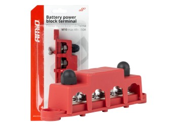 Amio - ΜΠΑΡΑ ΚΑΛΩΔΙΩΝ / ΤΕΡΜΑΤΙΚΟ 4 ΘΕΣΕΩΝ max 48V - 1 Τεμ. (03812/AM)