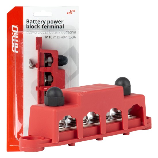 Amio - ΜΠΑΡΑ ΚΑΛΩΔΙΩΝ / ΤΕΡΜΑΤΙΚΟ 4 ΘΕΣΕΩΝ max 48V - 1 Τεμ. (03812/AM)