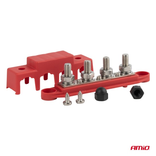 Amio - ΜΠΑΡΑ ΚΑΛΩΔΙΩΝ / ΤΕΡΜΑΤΙΚΟ 4 ΘΕΣΕΩΝ max 48V - 1 Τεμ. (03812/AM)