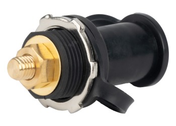 Amio - ΠΟΛΟΣ ΜΠΑΤΑΡΙΑΣ ΑΡΝΗΤΙΚΟΣ 3/8'' M10 max.48V 250A ΣΕ ΜΑΥΡΟ ΧΡΩΜΑ ΜΕ ΚΑΠΑΚΙ - 1 Τεμ. (03813/AM)