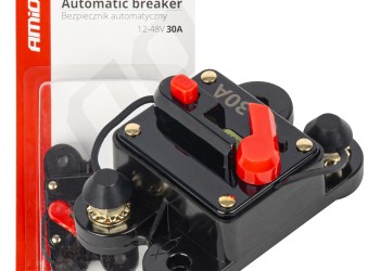 Amio - ΔΙΑΚΟΠΤΗΣ ΑΣΦΑΛΕΙΑΣ ΚΥΚΛΩΜΑΤΟΣ 12/24/36/48V 30A - 1 Τεμ. (03824/AM)