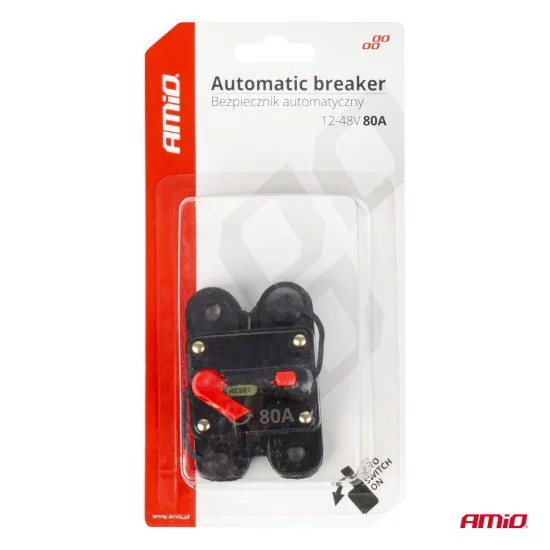Amio - ΔΙΑΚΟΠΤΗΣ ΑΣΦΑΛΕΙΑΣ ΚΥΚΛΩΜΑΤΟΣ 12/24/36/48V 80A - 1 Τεμ. (03827/AM)