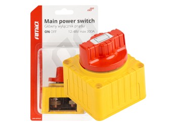 Amio - ΔΙΑΚΟΠΤΗΣ POWER-OFF ΜΠΑΤΑΡΙΑΣ ΣΕ ΒΑΣΗ 12-48V 300A ΜΑΥΡΟ/ΧΡΥΣΟ - 1 Τεμ. (03839/AM)