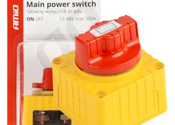 Amio - ΔΙΑΚΟΠΤΗΣ POWER-OFF ΜΠΑΤΑΡΙΑΣ ΣΕ ΒΑΣΗ 12-48V 300A ΜΑΥΡΟ/ΧΡΥΣΟ - 1 Τεμ. (03839/AM)