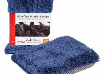 Amio - ΣΦΟΥΓΓΑΡΙ ΓΥΑΛΙΣΜΑΤΟΣ ΕΣΩΤΕΡΙΚΟΥ ΧΩΡΟΥ ΜΙΚΡΟΦΙΜΠΡΑ 2in1 15x10x3cm - 1 ΤΕΜ. (03844/AM)