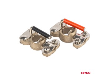 Amio - ΠΟΛΟΙ ΜΠΑΤΑΡΙΑΣ ΤΑΧΕΙΑΣ ΑΠΕΛΕΥΘΕΡΩΣΗΣ ΧΑΛΚΟΥ 600A PLUS MINUS - 2 Τεμ. (03846/AM)