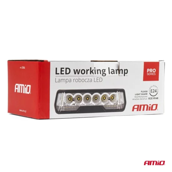 Amio - ΠΡΟΒΟΛΕΑΣ ΟΔΗΓΗΣΗΣ IP67 10-30V - 31W - 4000K - 6 LED 163x45x60 mm 3 ΛΕΙΤΟΥΡΓΙΩΝ - 1 ΤΕΜ. (03866/AM)