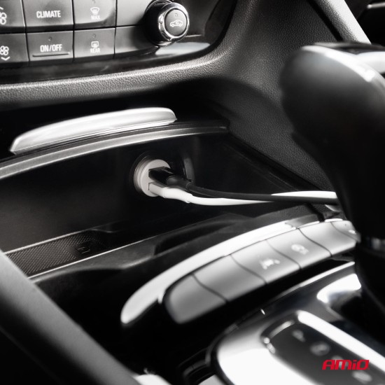 Amio - ΦΟΡΤΙΣΤΗΣ ΑΝΑΠΤΗΡΑ 12/24V ΜΕ 2 ΘΥΡΕΣ 2xUSB 10.5W 5V/2.1A ΛΕΥΚΟΣ - 1 Τεμ. (03872/AM)