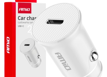 Amio - ΦΟΡΤΙΣΤΗΣ ΑΝΑΠΤΗΡΑ 12/24V ΜΕ 1 ΘΥΡΑ USB-C 20W 5V/3AQC ΤΑΧΕΙΑΣ ΦΟΡΤΙΣΗΣ ΛΕΥΚΟΣ - 1 Τεμ. (03876/AM)