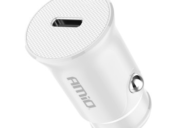Amio - ΦΟΡΤΙΣΤΗΣ ΑΝΑΠΤΗΡΑ 12/24V ΜΕ 1 ΘΥΡΑ USB-C 20W 5V/3AQC ΤΑΧΕΙΑΣ ΦΟΡΤΙΣΗΣ ΛΕΥΚΟΣ - 1 Τεμ. (03876/AM)