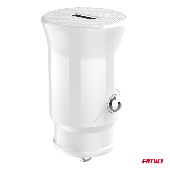 Amio - ΦΟΡΤΙΣΤΗΣ ΑΝΑΠΤΗΡΑ 12/24V ΜΕ 1 ΘΥΡΑ USB-C 20W 5V/3AQC ΤΑΧΕΙΑΣ ΦΟΡΤΙΣΗΣ ΛΕΥΚΟΣ - 1 Τεμ. (03876/AM)