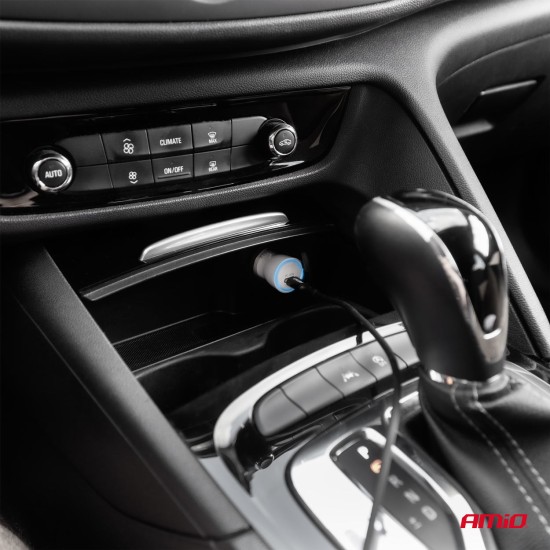 Amio - ΦΟΡΤΙΣΤΗΣ ΑΝΑΠΤΗΡΑ 12/24V ΜΕ 1 ΘΥΡΑ USB-C 20W 5V/3AQC ΤΑΧΕΙΑΣ ΦΟΡΤΙΣΗΣ ΛΕΥΚΟΣ - 1 Τεμ. (03880/AM)