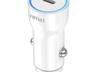 Amio - ΦΟΡΤΙΣΤΗΣ ΑΝΑΠΤΗΡΑ 12/24V ΜΕ 1 ΘΥΡΑ USB-C 20W 5V/3AQC ΤΑΧΕΙΑΣ ΦΟΡΤΙΣΗΣ ΛΕΥΚΟΣ - 1 Τεμ. (03880/AM)