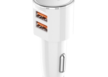 Amio - ΦΟΡΤΙΣΤΗΣ ΑΝΑΠΤΗΡΑ 12/24V ΜΕ 2 ΘΥΡΕΣ 2xUSB 17.5W 5V/3.4A ΛΕΥΚΟΣ - 1 ΤΕΜ. (03888/AM)