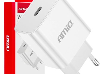 Amio - ΦΟΡΤΙΣΤΗΣ ΚΙΝΗΤΟY ΟΙΚΙΑΚΗ ΠΡΙΖΑ 1ΘΥΡΑ USB-C 20W 5V/3AQC ΛΕΥΚΟΣ - 1 ΤΕΜ. (03891/AM)