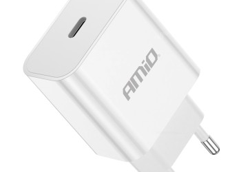 Amio - ΦΟΡΤΙΣΤΗΣ ΚΙΝΗΤΟY ΟΙΚΙΑΚΗ ΠΡΙΖΑ 1ΘΥΡΑ USB-C 20W 5V/3AQC ΛΕΥΚΟΣ - 1 ΤΕΜ. (03891/AM)