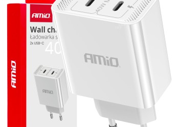 Amio - ΦΟΡΤΙΣΤΗΣ ΚΙΝΗΤΟY ΟΙΚΙΑΚΗ ΠΡΙΖΑ 2ΘΥΡΕΣ 2xUSB-C 40W 5V/3AQC ΛΕΥΚΟΣ - 1 ΤΕΜ. (03892/AM)