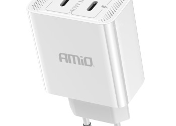 Amio - ΦΟΡΤΙΣΤΗΣ ΚΙΝΗΤΟY ΟΙΚΙΑΚΗ ΠΡΙΖΑ 2ΘΥΡΕΣ 2xUSB-C 40W 5V/3AQC ΛΕΥΚΟΣ - 1 ΤΕΜ. (03892/AM)