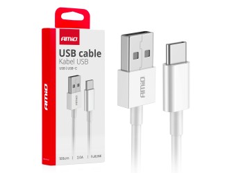 Amio - ΚΑΛΩΔΙΑ ΦΟΡΤΙΣΗΣ ΚΑΙ ΜΕΤΑΦΟΡΑΣ ΔΕΔΟΜΕΝΩΝ ΑΠΟ USB TYPE A ΣΕ USB TYPE C 100CM 2A ΑΣΗΜΙ - 1 ΤΕΜ. (03893/AM)