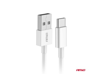 Amio - ΚΑΛΩΔΙΑ ΦΟΡΤΙΣΗΣ ΚΑΙ ΜΕΤΑΦΟΡΑΣ ΔΕΔΟΜΕΝΩΝ ΑΠΟ USB TYPE A ΣΕ USB TYPE C 100CM 2A ΑΣΗΜΙ - 1 ΤΕΜ. (03893/AM)