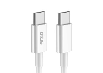 Amio - ΚΑΛΩΔΙΟ ΦΟΡΤΙΣΗΣ ΚΑΙ ΜΕΤΑΦΟΡΑΣ ΔΕΔΟΜΕΝΩΝ ΑΠΟ USB TYPE C ΣΕ USB TYPE C 200CM 2A 60W ΛΕΥΚΟ - 1 ΤΕΜ. (03897/AM)