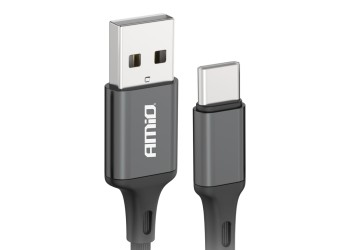 Amio - ΚΑΛΩΔΙΟ ΦΟΡΤΙΣΗΣ ΚΑΙ ΜΕΤΑΦΟΡΑΣ ΔΕΔΟΜΕΝΩΝ ΑΠΟ USB TYPE A ΣΕ USB TYPE C 200CM 2A ΜΑΥΡΟ - 1 ΤΕΜ. (03900/AM)