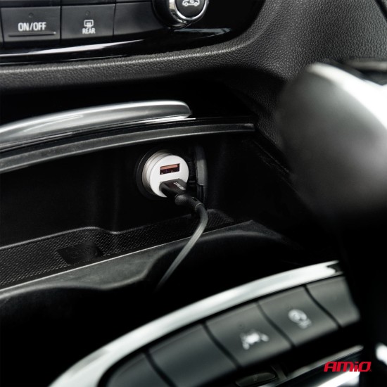 Amio - ΚΑΛΩΔΙΟ ΦΟΡΤΙΣΗΣ ΚΑΙ ΜΕΤΑΦΟΡΑΣ ΔΕΔΟΜΕΝΩΝ ΑΠΟ USB TYPE C ΣΕ USB TYPE C 100CM 60W ΜΑΥΡΟ - 1 ΤΕΜ. (03902/AM)