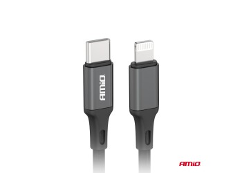 Amio - ΚΑΛΩΔΙΑ ΦΟΡΤΙΣΗΣ ΚΑΙ ΜΕΤΑΦΟΡΑΣ ΔΕΔΟΜΕΝΩΝ USB TYPE C ΣΕ APPLE LIGHTING 100CM 20W ΜΑΥΡΟ - 1 ΤΕΜ. (03904/AM)