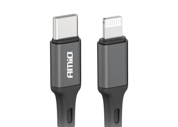 Amio - ΚΑΛΩΔΙΑ ΦΟΡΤΙΣΗΣ ΚΑΙ ΜΕΤΑΦΟΡΑΣ ΔΕΔΟΜΕΝΩΝ USB TYPE C ΣΕ APPLE LIGHTING 100CM 20W ΜΑΥΡΟ - 1 ΤΕΜ. (03904/AM)