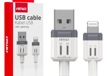 Amio - ΚΑΛΩΔΙΟ ΦΟΡΤΙΣΗΣ ΚΑΙ ΜΕΤΑΦΟΡΑΣ ΔΕΔΟΜΕΝΩΝ ΑΠΟ USB TYPE A ΣΕ APPLE LIGHTING 100CM 3A - 1 ΤΕΜ. (03907/AM)