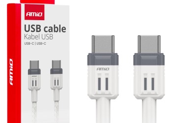 Amio - ΚΑΛΩΔΙΟ ΦΟΡΤΙΣΗΣ ΚΑΙ ΜΕΤΑΦΟΡΑΣ ΔΕΔΟΜΕΝΩΝ ΑΠΟ USB TYPE C ΣΕ USB TYPE C 200CM 60W - 1 ΤΕΜ. (03909/AM)