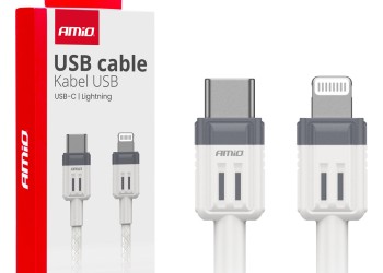Amio - ΚΑΛΩΔΙΟ ΦΟΡΤΙΣΗΣ ΚΑΙ ΜΕΤΑΦΟΡΑΣ ΔΕΔΟΜΕΝΩΝ ΑΠΟ USB TYPE C ΣΕ APPLE LIGHTING 100CM 20W ΛΕΥΚΟ - 1 ΤΕΜ. (03910/AM)