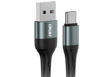 Amio - ΚΑΛΩΔΙΟ ΦΟΡΤΙΣΗΣ ΚΑΙ ΜΕΤΑΦΟΡΑΣ ΔΕΔΟΜΕΝΩΝ ΑΠΟ USB TYPE A ΣΕ APPLE LIGHTING 100CM 3A ΜΑΥΡΟ - 1 ΤΕΜ. (03913/AM)