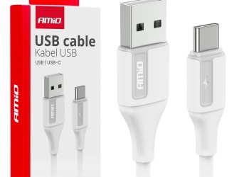 Amio - ΚΑΛΩΔΙΟ ΦΟΡΤΙΣΗΣ ΚΑΙ ΜΕΤΑΦΟΡΑΣ ΔΕΔΟΜΕΝΩΝ ΑΠΟ USB TYPE A ΣΕ USB TYPE C 3A 100CM ΛΕΥΚΟ - 1 ΤΕΜ. (03917/AM)