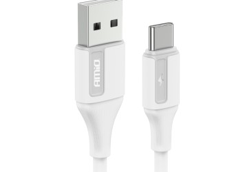Amio - ΚΑΛΩΔΙΟ ΦΟΡΤΙΣΗΣ ΚΑΙ ΜΕΤΑΦΟΡΑΣ ΔΕΔΟΜΕΝΩΝ ΑΠΟ USB TYPE A ΣΕ USB TYPE C 3A 200CM ΛΕΥΚΟ - 1 ΤΕΜ. (03918/AM)