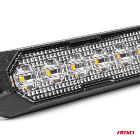 Amio - ΣΤΡΟΜΠΟ 12/24V 6xSMD LED 18W (6x3W) R65 R10 IP68 IP6K9K 122x30mm - 1 ΤΕΜ. (03930/AM)