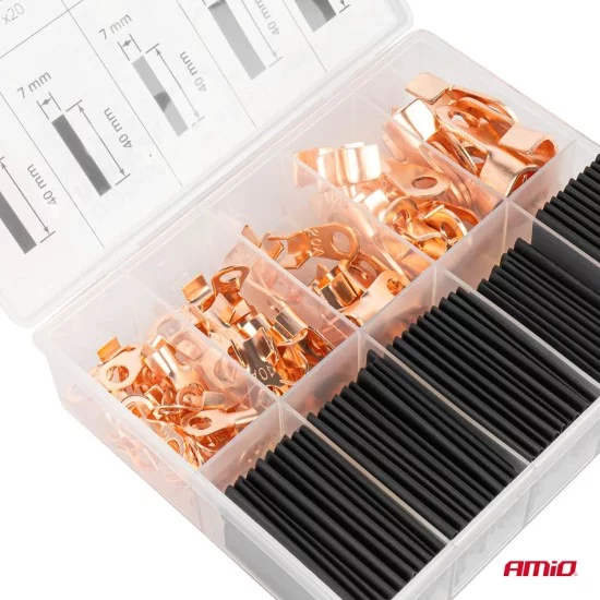 Amio - ΦΙΣΑΚΙΑ/ΣΥΝΔΕΣΜΟΙ/ΑΚΡΟΔΕΚΤΕΣ ΚΑΛΩΔΙΩΝ & ΘΕΡΜΟΣΥΣΤΕΛΛΟΜΕΝΟΙ ΣΩΛΗΝΕΣ/ΜΟΝΩΤΙΚΑ ΚΑΛΩΔΙΩΝ - KIT 80 ΤΕΜ. (03933/AM)