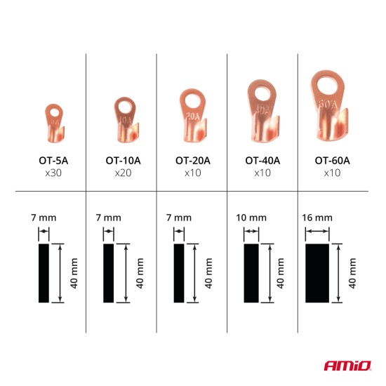 Amio - ΦΙΣΑΚΙΑ/ΣΥΝΔΕΣΜΟΙ/ΑΚΡΟΔΕΚΤΕΣ ΚΑΛΩΔΙΩΝ & ΘΕΡΜΟΣΥΣΤΕΛΛΟΜΕΝΟΙ ΣΩΛΗΝΕΣ/ΜΟΝΩΤΙΚΑ ΚΑΛΩΔΙΩΝ - KIT 80 ΤΕΜ. (03933/AM)