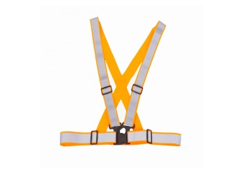 Amio - ΖΩΝΗ ΑΣΦΑΛΕΙΑΣ ΑΝΑΚΛΑΣΤΙΚΗ ΜΕ ΧΙΑΣΤΙ ΤΙΡΑΝΤΕΣ ΠΟΡΤΟΚΑΛΙ (ΦΩΣΦΟΡΙΖΕ/ΠΟΛΥΕΣΤΕΡΙΚΟ) - 1 ΤΕΜ. (03939/AM)