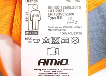 Amio - ΖΩΝΗ ΑΣΦΑΛΕΙΑΣ ΑΝΑΚΛΑΣΤΙΚΗ ΜΕ ΧΙΑΣΤΙ ΤΙΡΑΝΤΕΣ ΠΟΡΤΟΚΑΛΙ (ΦΩΣΦΟΡΙΖΕ/ΠΟΛΥΕΣΤΕΡΙΚΟ) - 1 ΤΕΜ. (03939/AM)