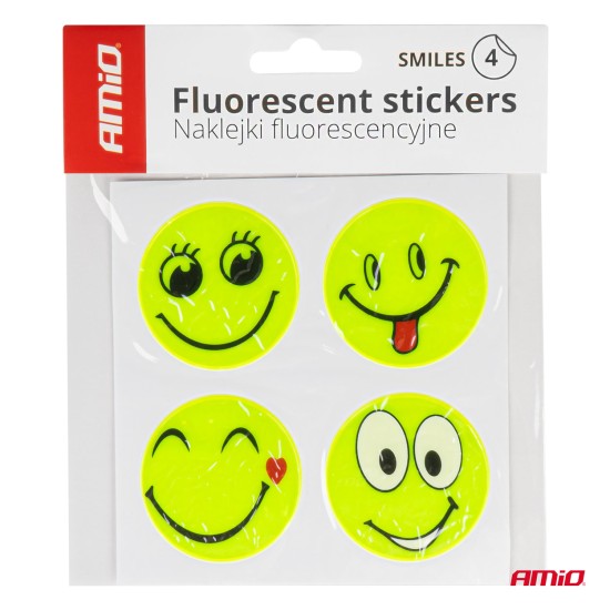 Amio - ΑΝΑΚΛΑΣΤΙΚΑ ΑΥΤΟΚΟΛΛΗΤΑ PVC ΧΑΜΟΓΕΛΑΣΤΕΣ ΦΑΤΣΕΣ/SMILES - 4 τεμ. (03941/AM)