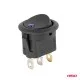 Amio - ΔΙΑΚΟΠΤΗΣ 12V ON/OFF ΣΤΡΟΓΓΥΛΟΣ ΜΕ 3 ΕΠΑΦΕΣ ΜΠΛΕ LED - 1 τεμ. (03963/AM)