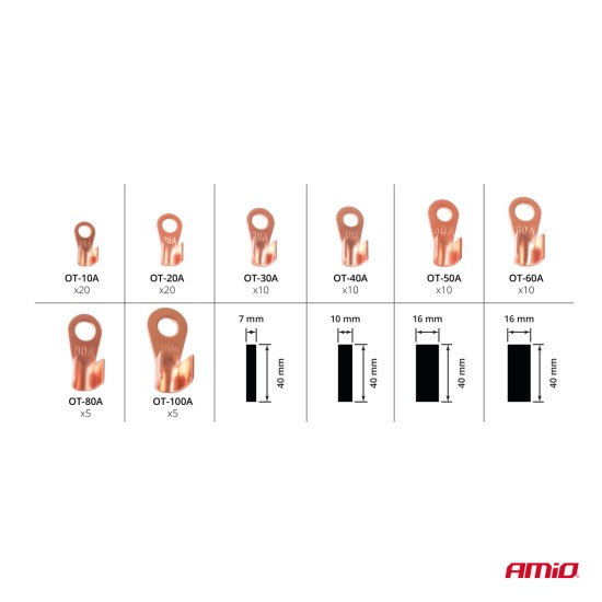 Amio - ΦΙΣΑΚΙΑ/ΣΥΝΔΕΣΜΟΙ/ΑΚΡΟΔΕΚΤΕΣ ΚΑΛΩΔΙΩΝ & ΘΕΡΜΟΣΥΣΤΕΛΛΟΜΕΝΟΙ ΣΩΛΗΝΕΣ/ΜΟΝΩΤΙΚΑ ΚΑΛΩΔΙΩΝ - 90 τεμ. (03984/AM)