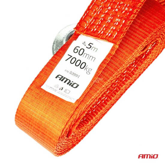 Amio - ΙΜΑΝΤΑΣ ΡΥΜΟΥΛΚΗΣΗΣ TOW ROPE 60mm 7000KG 5m ΚΟΚΚΙΝΟ - 1 τεμ. (03991/AM)
