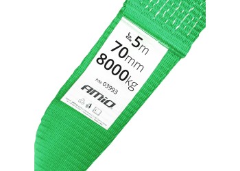 Amio - ΙΜΑΝΤΑΣ ΡΥΜΟΥΛΚΗΣΗΣ TOW ROPE ΠΡΑΣΙΝΟ 75mm 8000KG 5m - 1 τεμ. (03993/AM)