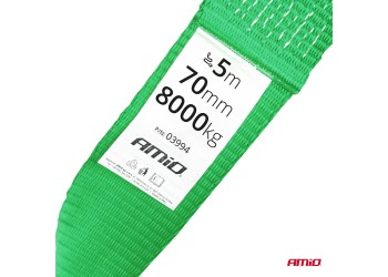 Amio - ΙΜΑΝΤΑΣ ΡΥΜΟΥΛΚΗΣΗΣ TOW ROPE H+U ΠΡΑΣΙΝΟ 75mm 8000KG 5m - 1 τεμ. (03994/AM)