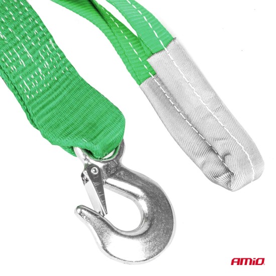 Amio - ΙΜΑΝΤΑΣ ΡΥΜΟΥΛΚΗΣΗΣ TOW ROPE H+U ΠΡΑΣΙΝΟ 75mm 8000KG 5m - 1 τεμ. (03994/AM)